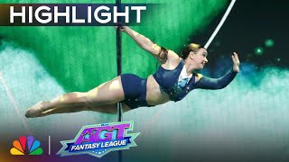 Kristy Sellars pole dancing is quotabsolute PERFECTIONquot  SemiFinals  AGT Fantasy League 2024 [upl. by Notelrac677]