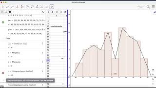 Grafieken van gegroepeerde numerieke gegevens in GeoGebra [upl. by Adleme]