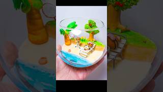 DIY Animal Crossing New Horizon Terrarium  Polymer clay [upl. by Gies]