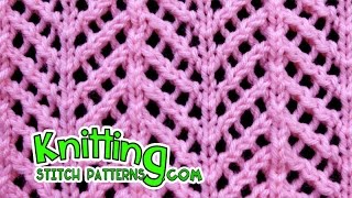 HowToKnit Arrowhead  Lace Knitting 22 [upl. by Saxet]