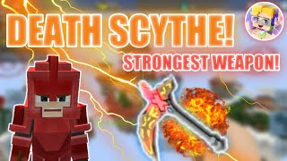 DEATH SCYTHE STRONGEST Weapon In Lucky Block Skywars 😱💪 Blockman GO Blocky Mods [upl. by Phila]