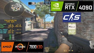 CS2 Mills RTX 4090 24GB  RYZEN 7 7800X3D  43 1920x1440 Competitive Settings Benchmarks [upl. by Merce987]