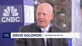 Goldman Sachs CEO David Solomon Hard for me to see the markets view of seven rate cuts in 2024 [upl. by Yevol]