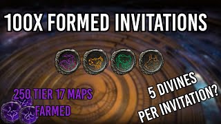 The Best t17Boss Map Farming Strategy  Loot from 100x Formed Invitations Path of Exile 324 [upl. by Enelrae931]