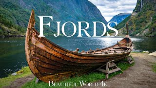 The Fjords 4K Nature Relaxation Film  Calming Piano Music  Amazing Nature [upl. by Ykcir]