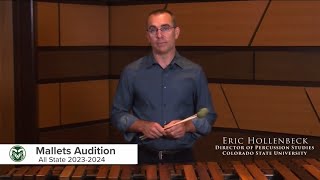 20232024 Colorado AllState Auditions Mallets Eric Hollenbeck [upl. by Boggers]