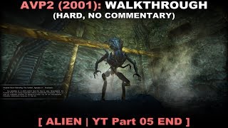 Aliens vs Predator 2 2001 alien walkthrough part 5 END Hard No commentary ✔ [upl. by Aiksa]