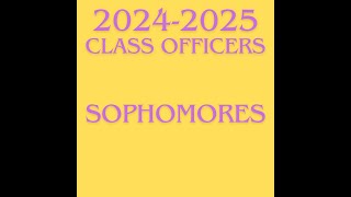 Sophomore Class Officers [upl. by Casta]