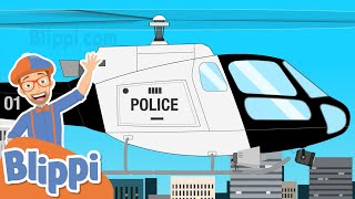 Police Helicopter Song｜Blippi｜Childrens Music｜Trucks For Kids｜Geckos Songs [upl. by Conti]