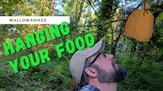 How to HANG your FOOD BAG  Beginner Backpacking [upl. by Atekal]