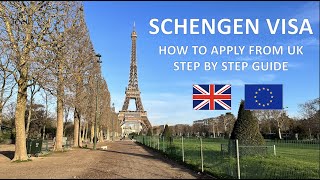 Apply Schengen Visa from UK  Step by step guide  Documents needed [upl. by Hal]