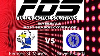 Remsen St Marys vs NewellFonda Baseball Substate 7pm [upl. by Dirgni840]