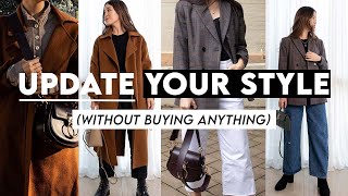 How To Update Your Style Without Buying Anything New  RESTYLE Old Clothes [upl. by Colver]