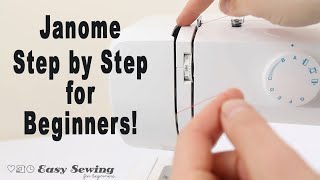 How to Thread a Janome Sewing Machine  Step by Step for Beginners [upl. by Ignazio]