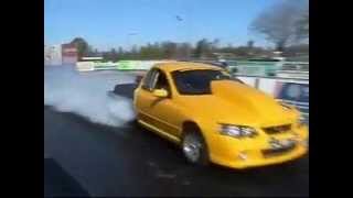 Ford Ba XR8 Twin Turbo Ute at the Drags Testing Built by Tuned by Steven Leerentveld [upl. by Sabanrab]