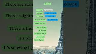 The weather in French learnfrench frenchvocabulary [upl. by Ahsehyt]