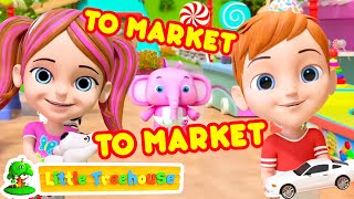 To Market To Market  Kindergarten Nursery Rhymes amp Kids Songs by Little Treehouse [upl. by Swithin]