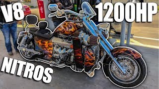 1200HP TWINSUPERCHARGED V8 NITROUS MOTORCYCLE [upl. by Rothberg966]