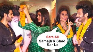 Kriti Sanon Makes Fun of kartik aryaan  Luka Chuppi Official Trailer Launch [upl. by Ivens931]