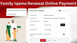 How to Pay Dependent Fee online For Family Iqama Renewal in Saudi Arabia Saudi Arabia Iqama Renewal [upl. by Renrag]