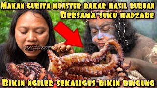 DEDE INOEN VS ORANG PRIMITIF MAKAN GURITA MONSTER SUPER BESAR [upl. by Enomahs]