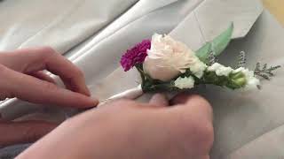 How to Pin on a Boutonniere [upl. by Salman]