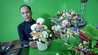 Simple flower arranging skills  episode 179  Mardy2003 [upl. by Rosenblast909]