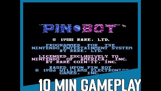 10 Minute Gameplay Pinbot 1990 NES [upl. by Yllah705]