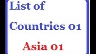 List of Countries 01 [upl. by Dearborn]