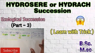 Ecological Succession Part3 Hydrosere Succession in pond Ecosystem Hydrarch Succession [upl. by Eillam401]