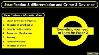 GCSE Sociology Revision Paper 2 Eduqas Advance Information  Stratification  Crime Episode 11 [upl. by Aimit605]