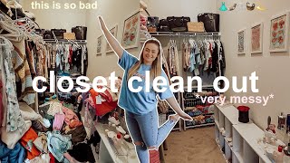 DECLUTTERING amp CLEANING OUT MY MESSY CLOSET 2024 🎀 REDOING MY ENTIRE CLOSET giving away my closet [upl. by Akiret265]