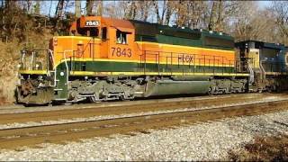 Ex BNSF Leads CSX on Old Main Line [upl. by Adnohsed]