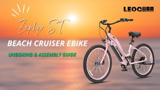 Zephyr ST Beach Cruiser Ebike  Unboxing amp Assembly Guide [upl. by Malory]