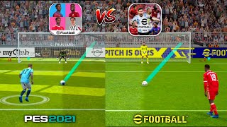 EFOOTBALL 22 vs PES 21 MOBILE 🔥Full Comparison  Which Is Best [upl. by Wittie917]