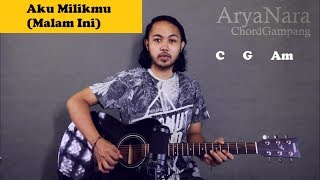 Chord Gampang Aku Milikmu Malam Ini  Iwan Fals by Arya Nara Tutorial Gitar Untuk Pemula [upl. by Isyad]