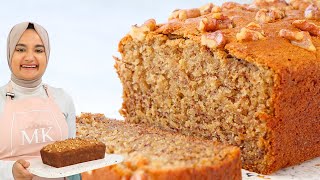 The softest BANANA BREAD recipe Ive ever had Moist banana loaf [upl. by Yarrum605]