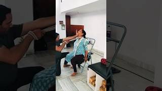 Neck Traction For Cervical Spondylitis। peacefulyogajaipur ytstudio reels ytviral ytshort [upl. by Eisle]