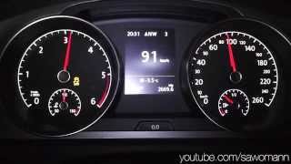 2013 Volkswagen Golf VII 16 TDI 105 HP 0100 kmh Acceleration GPS [upl. by Aihsyak]