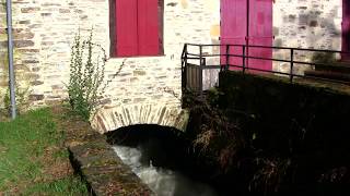 Millrace and Weir at Moulin de la Papeterie du Pont Lasveyras FRANCE [upl. by Ravens]