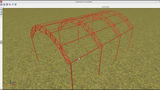 CYPE 3D  TECHO PARABÓLICO  ANÁLISIS ESTRUCTURAL [upl. by Bowne]