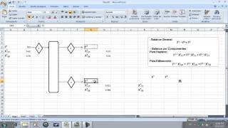 SimuladorBMyE para un proceso de Destilacion en Excel [upl. by Aniweta]