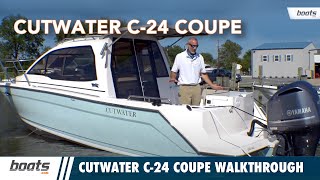 Cutwater C24 Coupe Pocket Yacht Video Walkthrough [upl. by Farhi652]