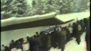 1984 Winter Olympics  Fourman Bobsled Run 1 Part 1 [upl. by Kravits203]