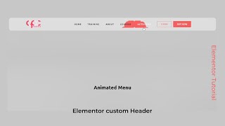 Animated Header Menu in Elementor  Elementor Tutorial [upl. by Branden]