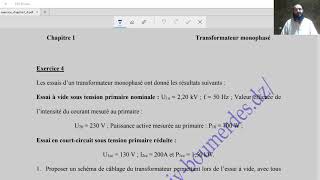 Exercice 4 Transformateur Monophasé [upl. by Supen]