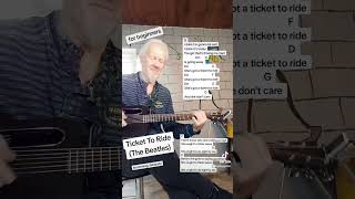 Ticket To Ride The Beatles for acoustic guitar beginners [upl. by Mozelle]