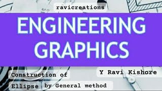 Construction of Ellipse by Eccentricity method  General method  Y R K  Ravicreations 2024 [upl. by Libys100]