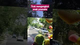 Truk oleng angkut anak pramuka trukmania trukoleng [upl. by Oribel]