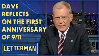 Dave Reflects On The One Year Anniversary Of 911  Letterman [upl. by Mairb]